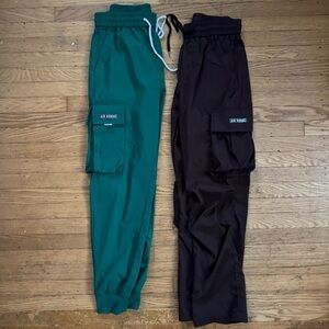 2 Pair of Men's Cargo Pants Green and Black size S
